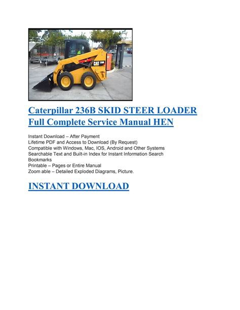 cat 236b series 2 skid steer manual|cat 236b service manual pdf.